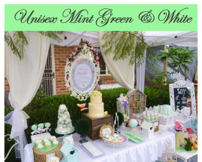 Unisex Mint Green & White Garden themed baby shower Icon.png