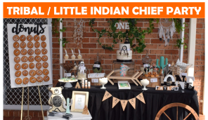Tribal Little Indian Chief Party Icon