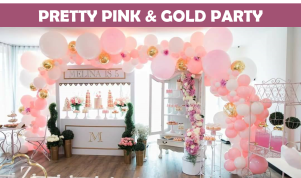 Pink &amp; Gold Party Icon